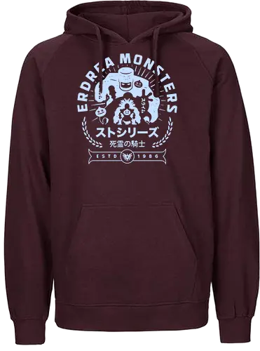 Erdrea Monsters Emblem - Quest, slime, king slime, monsters, golem, game, gaming, gamer, video games, rpg, jrpg, kawaii - Fairtrade Hoodie