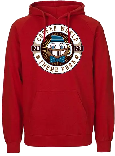 Watery Coffee World Emblem - alan, video game, video games, gaming, gamer, control, american nightmare, deer fest, oh deer diner, coffee thermos, cauldron, lake, night, springs - Fairtrade Hoodie