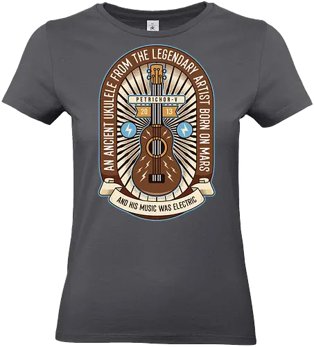Space Ancient Ukulele - ukulele, monsters, space, providence, indie game, gaming, video games, gamer, roguelike, roguelite - Standard T-Shirt (Women)