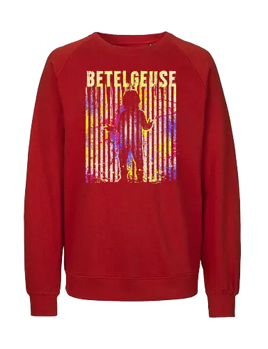 Betelgeuse - Demon, halloween, spooky, betelgeuse, stripes, colourful, stripes, Keaton - Fairtrade Sweatshirt