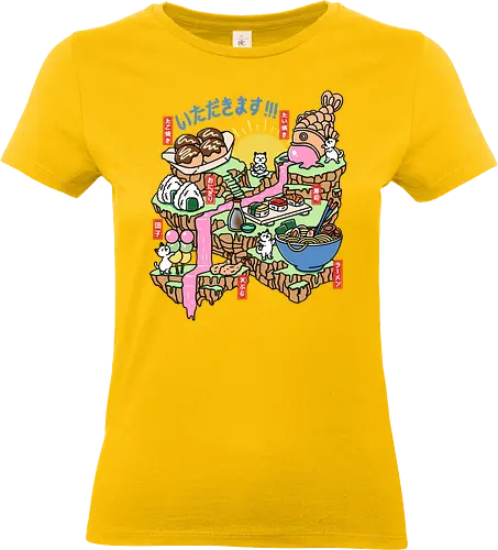 Itadakimasu  - itadakimasu, japanese food, ramen, noodles, taiyaki, takoyaki, onigiri, tempura, sushi, cats, funny - Standard T-Shirt (Women)