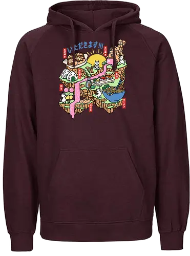 Itadakimasu  - itadakimasu, japanese food, ramen, noodles, taiyaki, takoyaki, onigiri, tempura, sushi, cats, funny - Fairtrade Hoodie