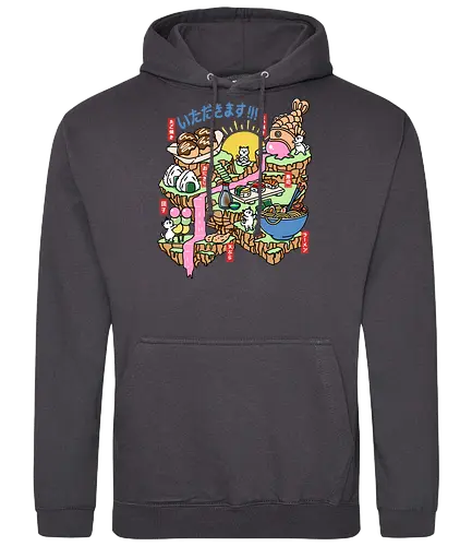 Itadakimasu  - itadakimasu, japanese food, ramen, noodles, taiyaki, takoyaki, onigiri, tempura, sushi, cats, funny - Standard Hoodie