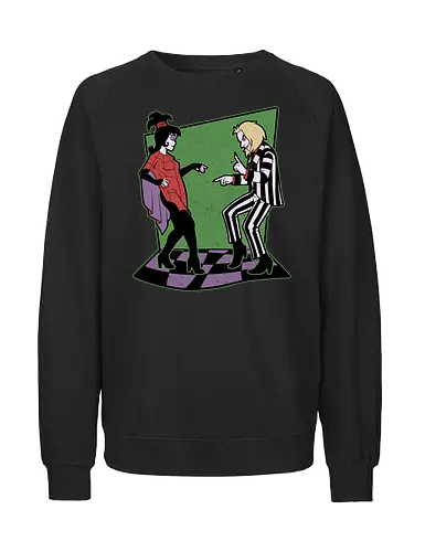 Beetle and Girl Dance - Dance, Music, Tv Show, Movie, Ghost, Stories, Creepy, Spooky, Spooky Season, Summoning, Summon, Summoned, Demon, Demons, Classic Horror, Cult Classic, Classic, Vintage, Retro, Retro Vintage, Exorcism, Exorcist - Fairtrade Sweatshirt
