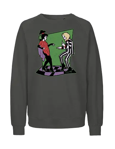 Beetle and Girl Dance - Dance, Music, Tv Show, Movie, Ghost, Stories, Creepy, Spooky, Spooky Season, Summoning, Summon, Summoned, Demon, Demons, Classic Horror, Cult Classic, Classic, Vintage, Retro, Retro Vintage, Exorcism, Exorcist - Fairtrade Sweatshirt