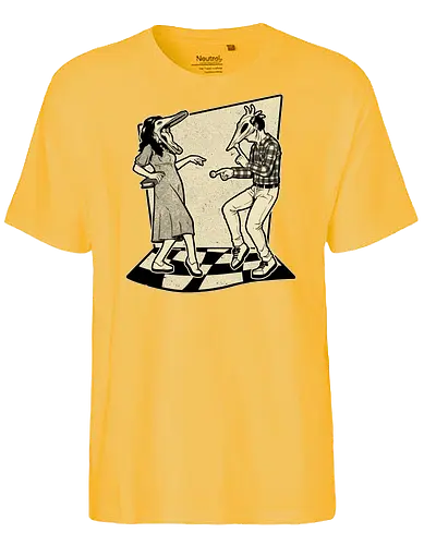Ghost Couple Dance - Dance, Music, Tv Show, Movie, Ghost, Stories, Creepy, Spooky, Spooky Season, Summoning, Summon, Summoned, Demon, Demons, Classic Horror, Cult Classic, Classic, Vintage, Retro, Retro Vintage, Exorcism, Exorcist - Fairtrade T-Shirt