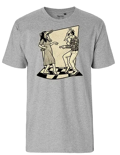 Ghost Couple Dance - Dance, Music, Tv Show, Movie, Ghost, Stories, Creepy, Spooky, Spooky Season, Summoning, Summon, Summoned, Demon, Demons, Classic Horror, Cult Classic, Classic, Vintage, Retro, Retro Vintage, Exorcism, Exorcist - Fairtrade T-Shirt