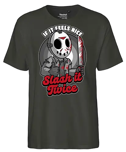 Feels Nice Horror - horror, movie, genre, movies, slasher, classic, classic horror, fun, funny, cult classic, serial killer, cartoon, spooky, scary, creepy, hockey, ice hockey, Friday - Fairtrade T-Shirt