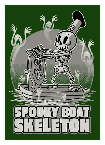 Spooky Boat Skeleton