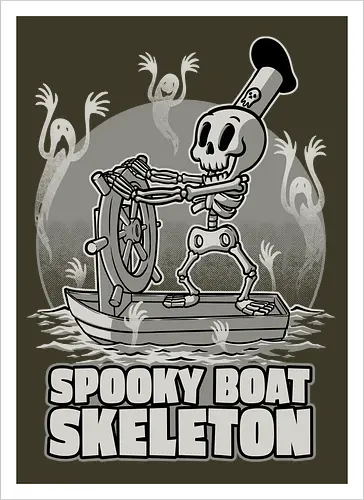 Spooky Boat Skeleton