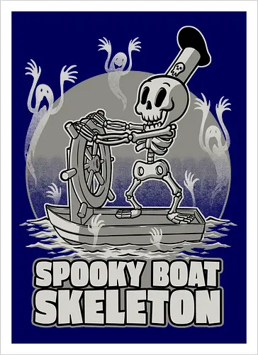 Spooky Boat Skeleton