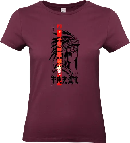 Indisches Kanji-Stammessymbol - Japan, Mädchen, indisch, lm2kone, cool, neueste, Popart, Pop Art, japanisch, amerikanisch, futuristisch, Kanji, Frau, ästhetisch, Sonnenuntergang, großartig - Standard T-Shirt (Women)