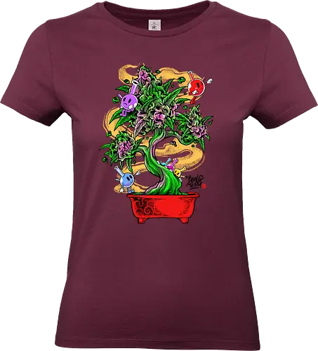 bongsai team - weed, art, cool, floral, cartoon, funny, tree - Standard T-Shirt (Women)