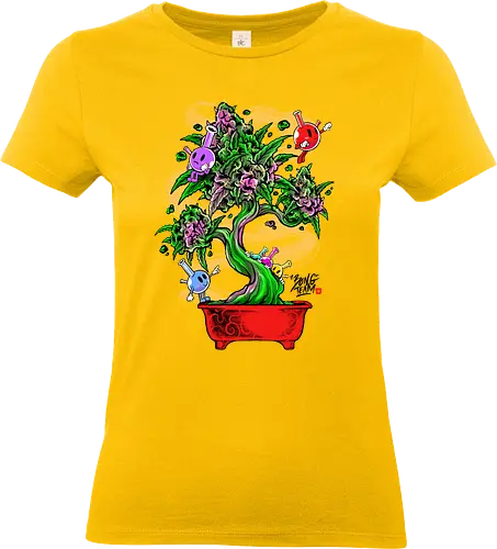 bongsai team - weed, art, cool, floral, cartoon, funny, tree - Standard T-Shirt (Women)