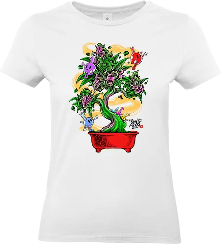 bongsai team - weed, art, cool, floral, cartoon, funny, tree - Standard T-Shirt (Women)
