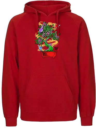 bongsai team - weed, art, cool, floral, cartoon, funny, tree - Fairtrade Hoodie