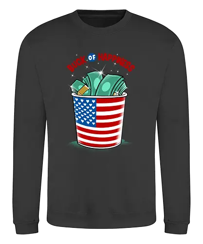 buck of happiness - money, font, graffiti, cool, love, politics, happy, american - Sweatshirt