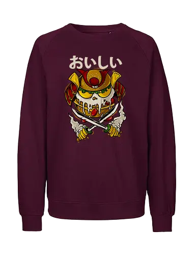 burger slash  - samurai, shinobi, ronin, burger, food, love - Fairtrade Sweatshirt