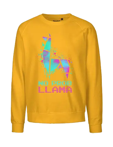 No Probllama - no probllama, no problem, llama, battle royale, gamer, colorful gaming - Fairtrade Sweatshirt