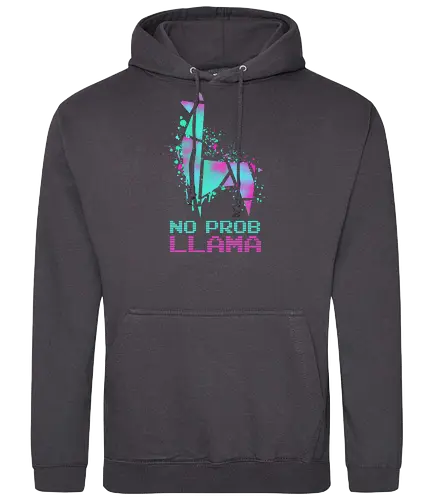 No Probllama - no probllama, no problem, llama, battle royale, gamer, colorful gaming - Standard Hoodie