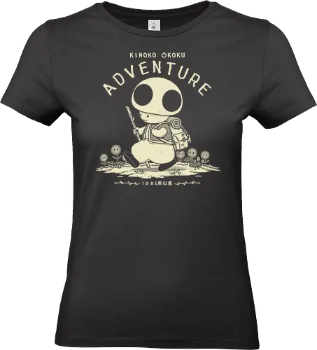 Mushroom Adventure - mushroom kingdom, videogame, classic videogame, mushroom toad, adventurer, mario, gamer, retro gamer, kingdom - Standard T-Shirt (Women)