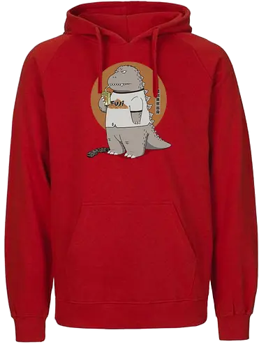 Kaiju from Japan - chibi kaiju, cute kaiju, classic kaiju, Kaiju, tokyo japan, mt. fuji, kaiju, japan kaiju, chibi godzilla, 1954 gojira, fuji japan, famous in japan, japanese monster - Fairtrade Hoodie