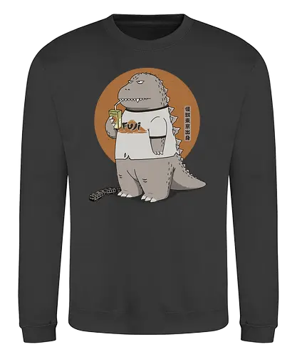 Kaiju from Japan - chibi kaiju, cute kaiju, classic kaiju, Kaiju, tokyo japan, mt. fuji, kaiju, japan kaiju, chibi godzilla, 1954 gojira, fuji japan, famous in japan, japanese monster - Sweatshirt