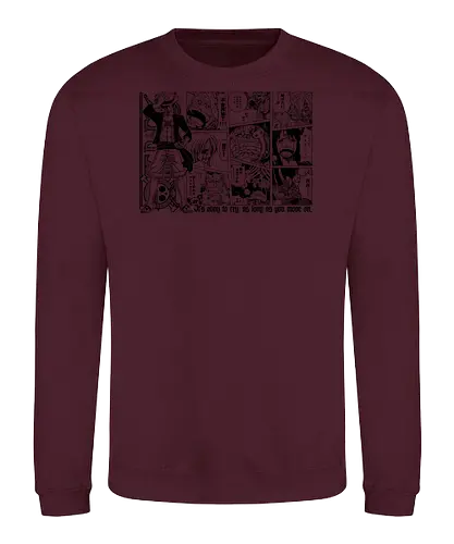 Anime Pirate - pirates, anime quote, inspirational, quote, pirate hunter, kuroashi, yonko, chopper, cat buglar, sunny go, going merry, anime, manga, otaku, weeb, jolly roger, comic art, manga drawing, anime artwork - Sweatshirt