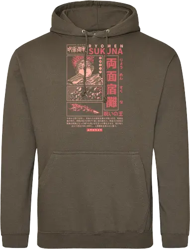The King of Curses - cursed king, cursed finger, anime, senpai, dark fantasy, goth, manga, shonen, japanese, kanji, jujutsu, streetwear, otaku, weeb, hypebeast - Standard Hoodie