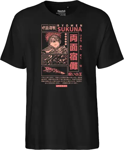 The King of Curses - cursed king, cursed finger, anime, senpai, dark fantasy, goth, manga, shonen, japanese, kanji, jujutsu, streetwear, otaku, weeb, hypebeast - Fairtrade T-Shirt