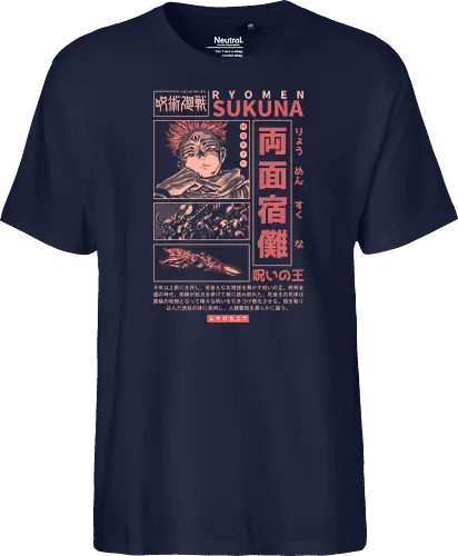 The King of Curses - cursed king, cursed finger, anime, senpai, dark fantasy, goth, manga, shonen, japanese, kanji, jujutsu, streetwear, otaku, weeb, hypebeast - Fairtrade T-Shirt