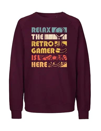 The Retro Gamer is here - demonigote, retro, vintage, gamer, pop - Fairtrade Sweatshirt