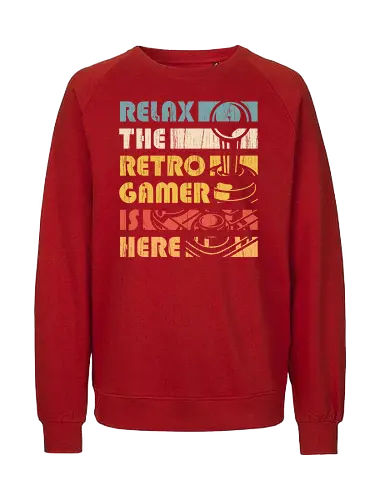 The Retro Gamer is here - demonigote, retro, vintage, gamer, pop - Fairtrade Sweatshirt