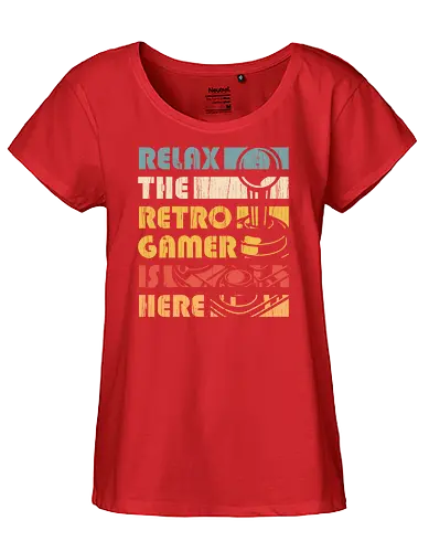 The Retro Gamer is here - demonigote, retro, vintage, gamer, pop - Fairtrade Girl Shirt