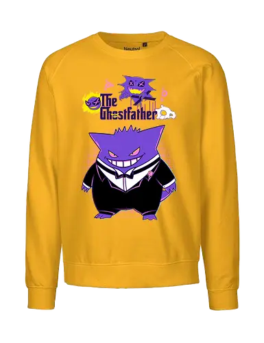 The Ghostfather - anime, video games, gaming, Pocket, gamer, Ghost, the godfather, retro, ghost, horror - Fairtrade Sweatshirt