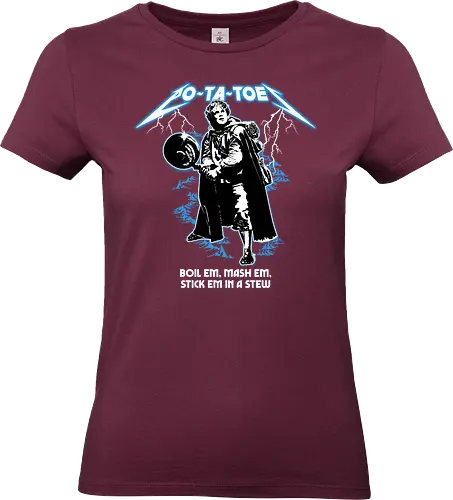 Taters Blue Edition - lotr, potatoes, taters, mash, funny, heavy metal, sam - Standard T-Shirt (Women)