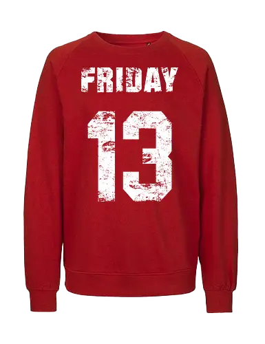Friday the 13th - slasher, horror, halloween, friday the 13th, scary, crystal lake, baseball, killer, trick or treat, mask, serial killer, devil, 13, demon, ghoul, paranormal, gore, thriller, horror movie, creepy - Fairtrade Sweatshirt