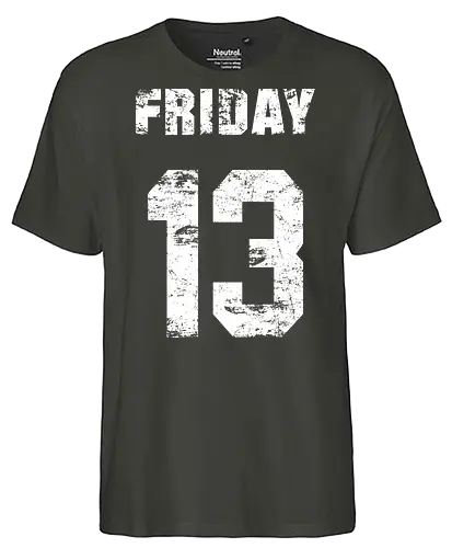 Friday the 13th - slasher, horror, halloween, friday the 13th, scary, crystal lake, baseball, killer, trick or treat, mask, serial killer, devil, 13, demon, ghoul, paranormal, gore, thriller, horror movie, creepy - Fairtrade T-Shirt