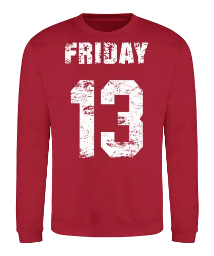 Friday the 13th - slasher, horror, halloween, friday the 13th, scary, crystal lake, baseball, killer, trick or treat, mask, serial killer, devil, 13, demon, ghoul, paranormal, gore, thriller, horror movie, creepy - Sweatshirt