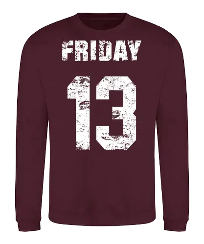 Friday the 13th - slasher, horror, halloween, friday the 13th, scary, crystal lake, baseball, killer, trick or treat, mask, serial killer, devil, 13, demon, ghoul, paranormal, gore, thriller, horror movie, creepy - Sweatshirt