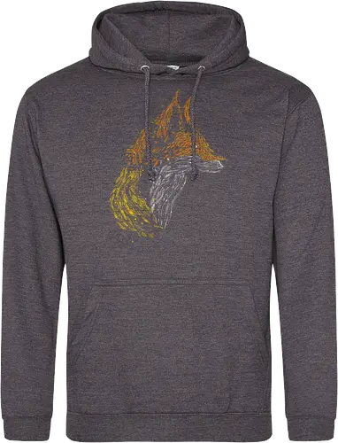 Fox in leaves - fox, foxes, animal lovers, artistic, kharmazero, fall season, autumn, autumn colors, nature - Standard Hoodie