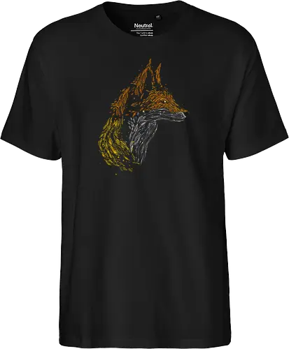 Fox in leaves - fox, foxes, animal lovers, artistic, kharmazero, fall season, autumn, autumn colors, nature - Fairtrade T-Shirt