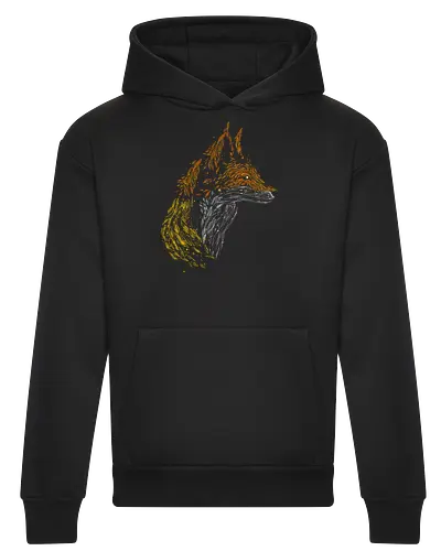 Fox in leaves - fox, foxes, animal lovers, artistic, kharmazero, fall season, autumn, autumn colors, nature - Heavyweight Hoodie