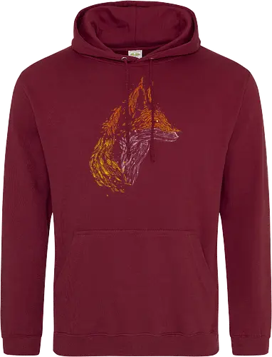 Fox in leaves - fox, foxes, animal lovers, artistic, kharmazero, fall season, autumn, autumn colors, nature - Standard Hoodie