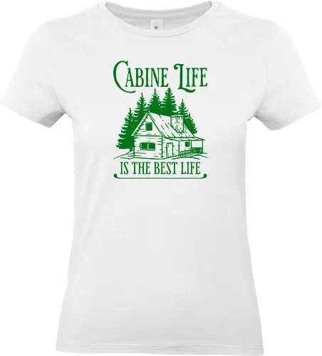 CABINE LIFE IS THE BEST LIFE - cabin life, retro vintage sunset, cozy cabin, mountain retreat, forest, nature lover, id rather be at the cabin, rustic, simple living, off the grid, wilderness escape, woods, cottage - Standard T-Shirt (Women)