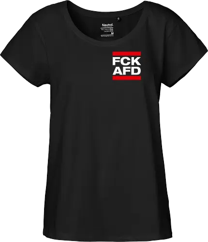 FCK AFD - Pocket - weiß - Fairtrade Girl Shirt