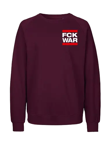 FCK WAR - Pocket - weiß - Fairtrade Sweatshirt