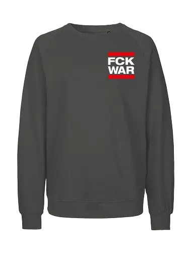 FCK WAR - Pocket - weiß - Fairtrade Sweatshirt