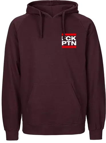 FCK PTN - Pocket - weiß - Fairtrade Hoodie