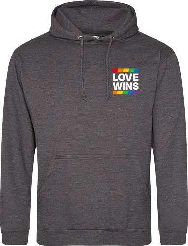 LOVE WINS - Pocket - weiß - Standard Hoodie